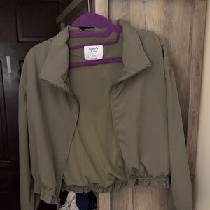 Old Navy Women's Olive Bomber Jacket